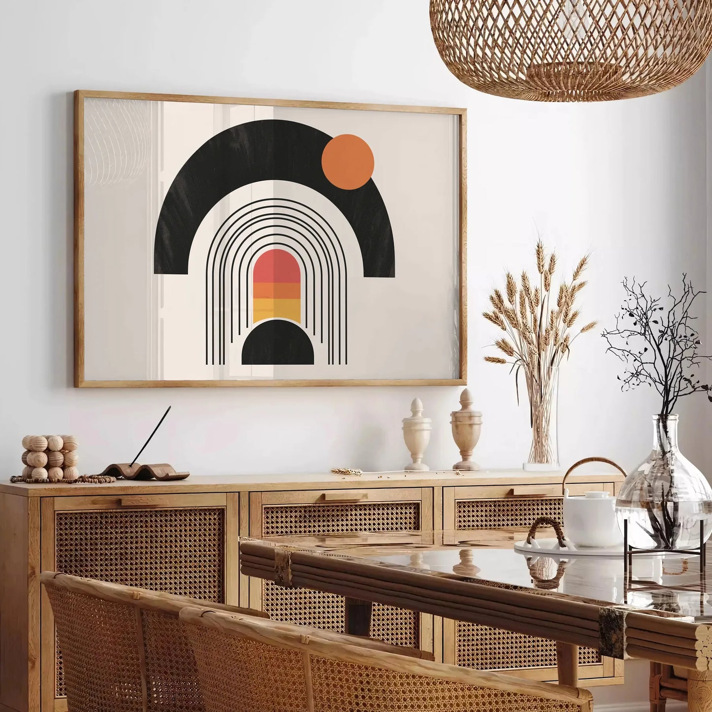 space stunning Boho Framed Wall Art vibrant Abstract 35 design captivating poster perfect gift lovers sizes A4 cm A0