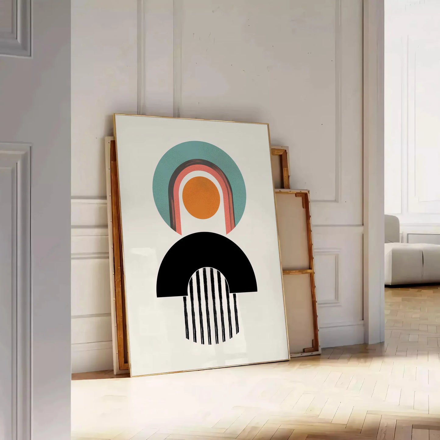 space Boho Wall Art Prints captivating abstract design sophisticated gray black tones stylish poster ideal gift chic addition room decor frameless perfect artwork walls