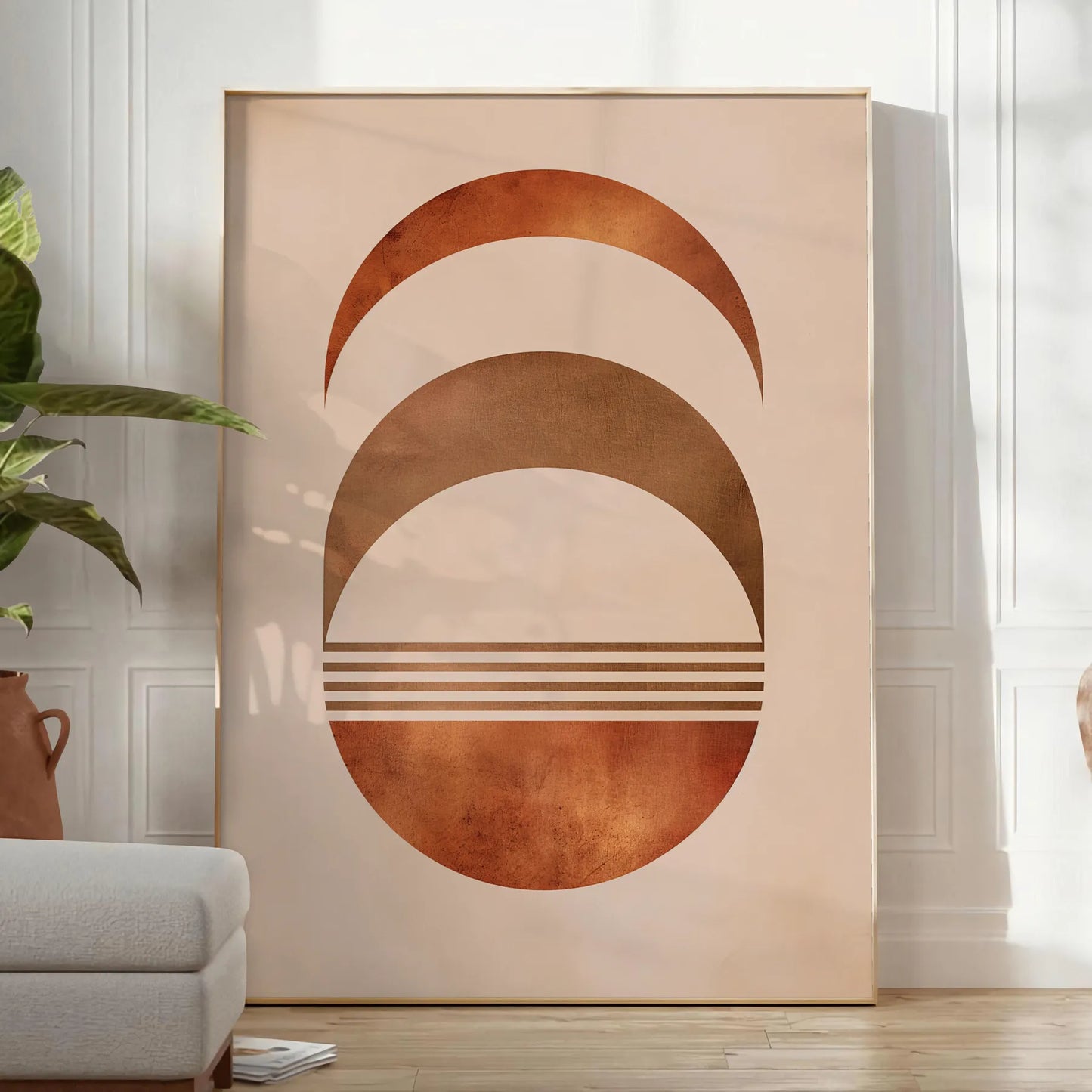 space enchanting Boho Abstract 37 large wall art poster earthy brown green tones captivating piece warmth style room gift artwork available unframed options decor