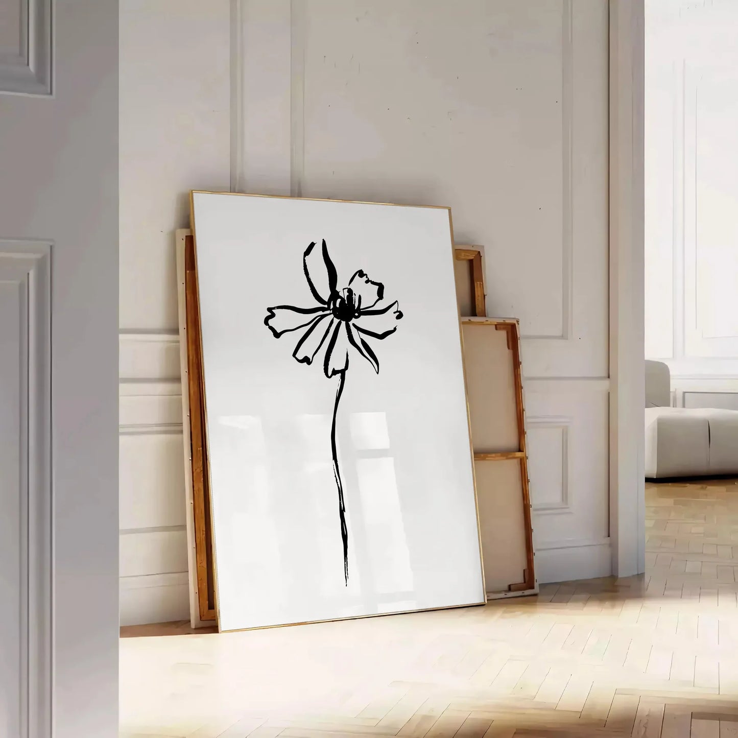 space Boho Abstract 38 wall art chic gray black tones captivating poster modern aesthetics ideal gift home refresh sizes A4 A0 stylish decor