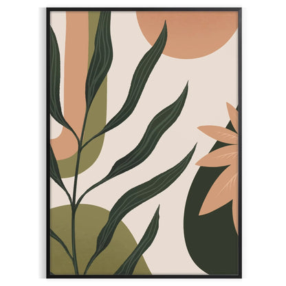 splash vibrant creativity space Boho Abstract 42 colorful wall art green orange poster artistic flair room unique gift home décor