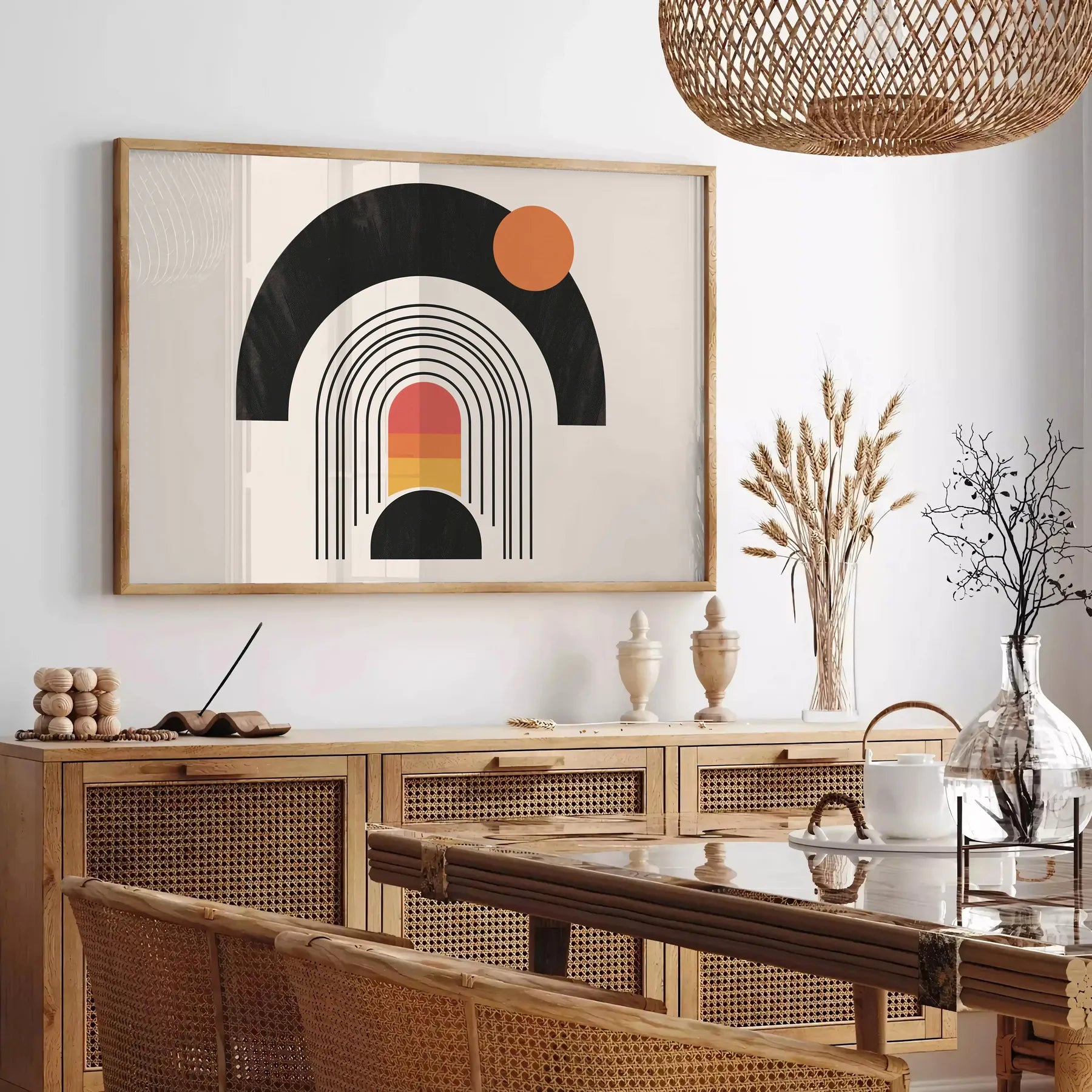 space stunning Boho Framed Wall Art vibrant Abstract 35 design captivating poster perfect gift lovers sizes A4 cm A0