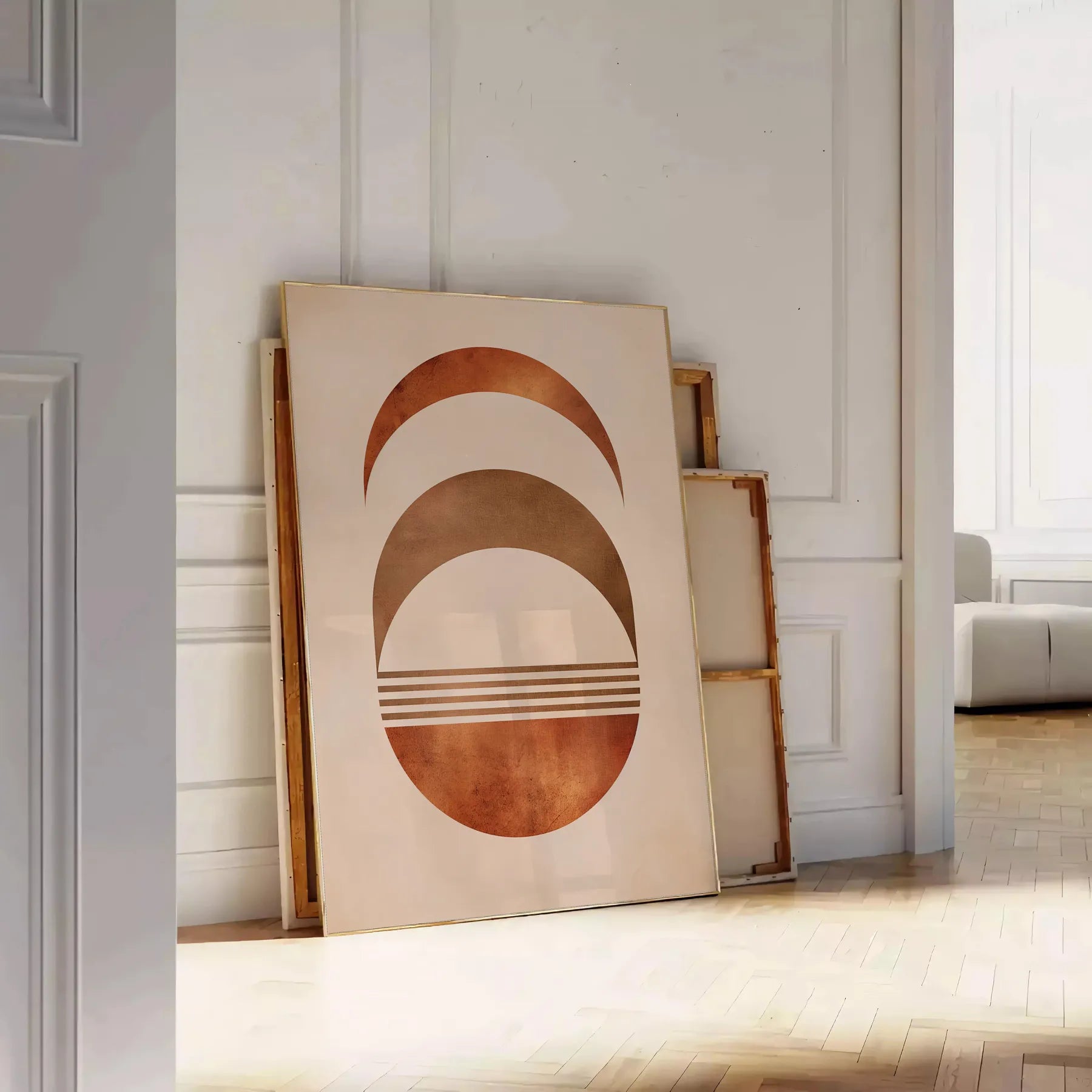 space enchanting Boho Abstract 37 large wall art poster earthy brown green tones captivating piece warmth style room gift artwork available unframed options decor