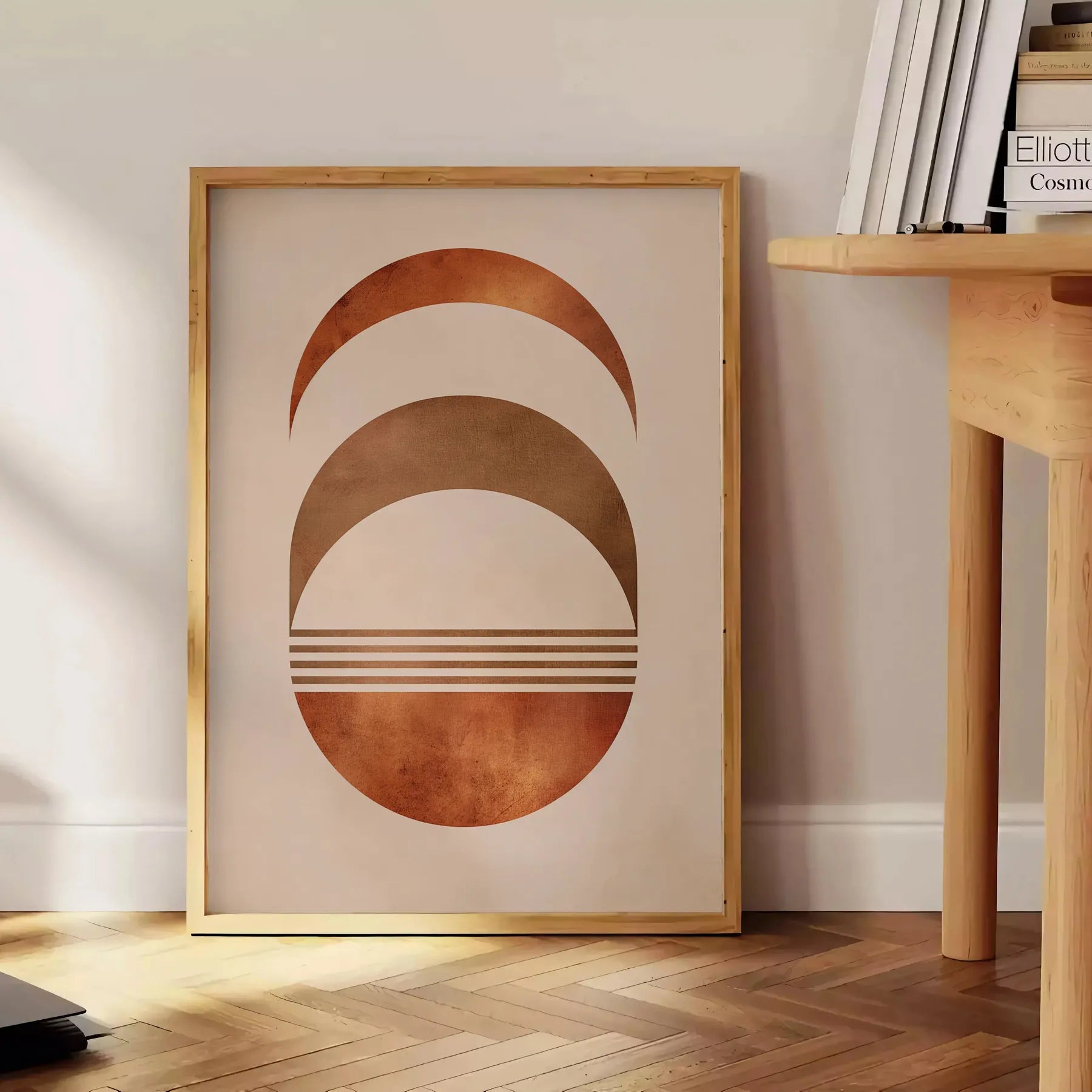 space enchanting Boho Abstract 37 large wall art poster earthy brown green tones captivating piece warmth style room gift artwork available unframed options decor