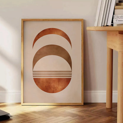 space enchanting Boho Abstract 37 large wall art poster earthy brown green tones captivating piece warmth style room gift artwork available unframed options decor