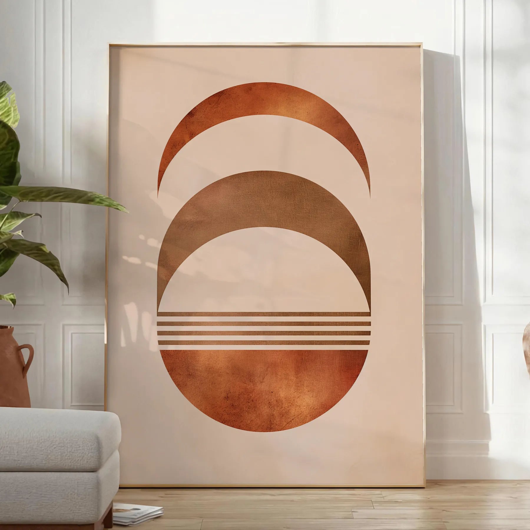 space enchanting Boho Abstract 37 large wall art poster earthy brown green tones captivating piece warmth style room gift artwork available unframed options decor