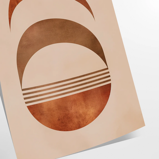 space enchanting Boho Abstract 37 large wall art poster earthy brown green tones captivating piece warmth style room gift artwork available unframed options decor