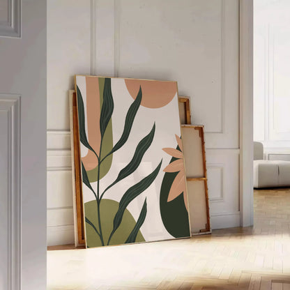 splash vibrant creativity space Boho Abstract 42 colorful wall art green orange poster artistic flair room unique gift home décor