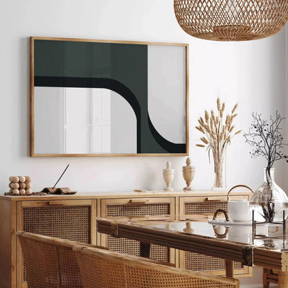space Boho Abstract 47 poster stunning blend gray green hues chic elegance captivating artwork perfect gift addition decor A4 cm A0 formats walls today