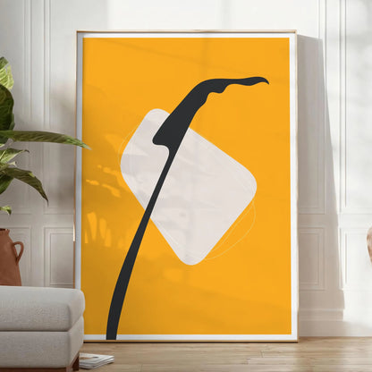 space boho abstract poster vibrant green orange hues unique wall art piece thoughtful gift captivating artwork modern elegance charm unframed print options style